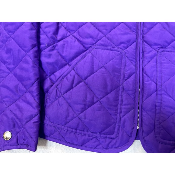 Lauren‎ Ralph Lauren Jacket Quilted Coat Womens P/M Petite Medium Purple Jacket - Picture 5 of 14